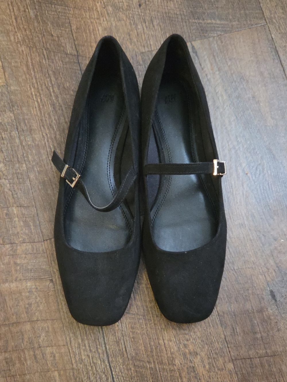 H&M Black Mary Jane Flats with Strap